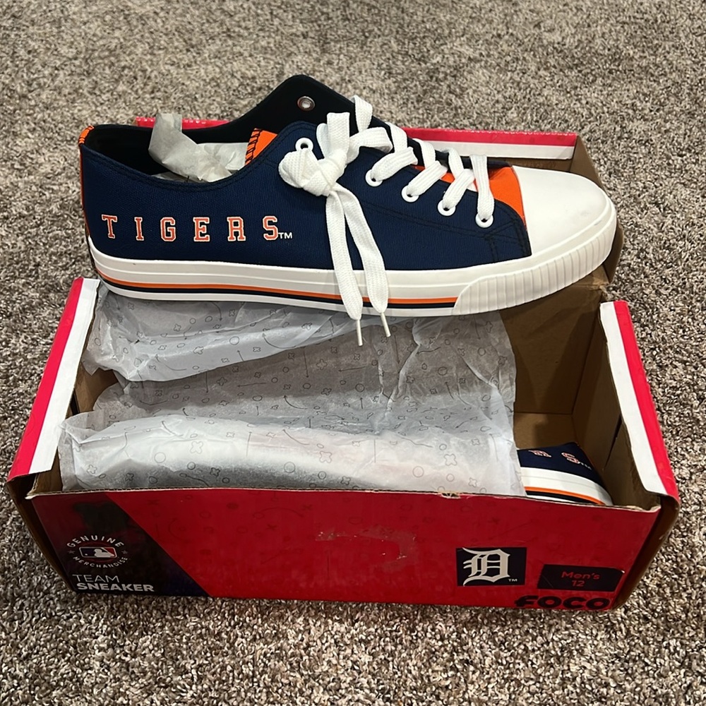🔥⚾️🐅Detroit Tigers FOCO Team Sneaker Shoe MLB 12